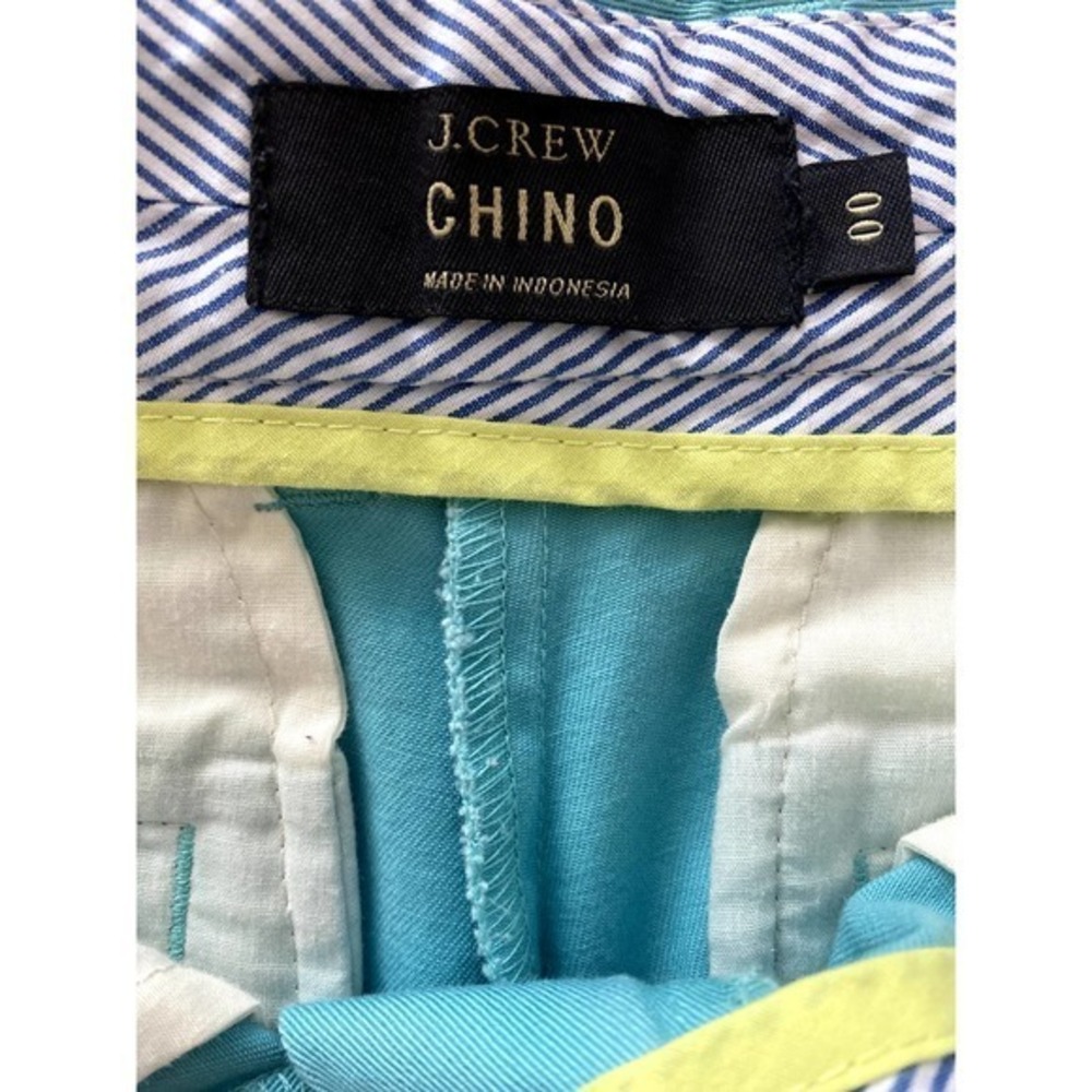 J. Crew Factory Chino Shorts Womens 00 Blue 4” Inseam Preppy Summer - Picture 4 of 4